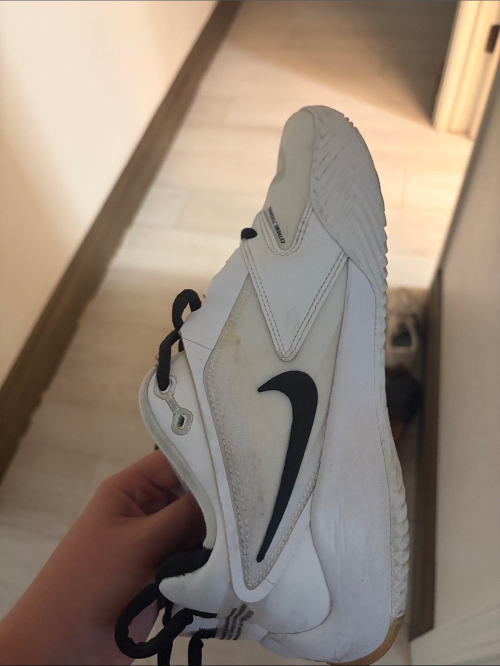 Nike White and Black Athletic Tennis Shoe Women’s size 8